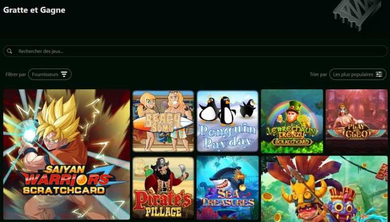 Pure Casino jeux gratter