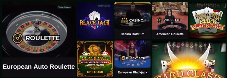 Pure Casino jeux table