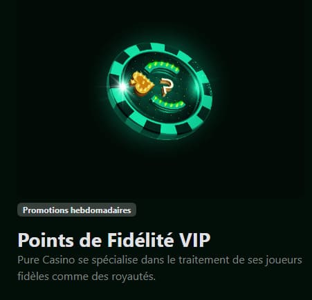 Pure Casino programme VIP